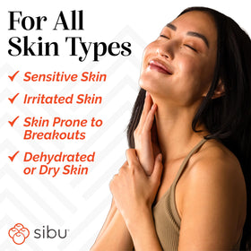 sibu cleanser placed on bathroom counter as part of morning routine