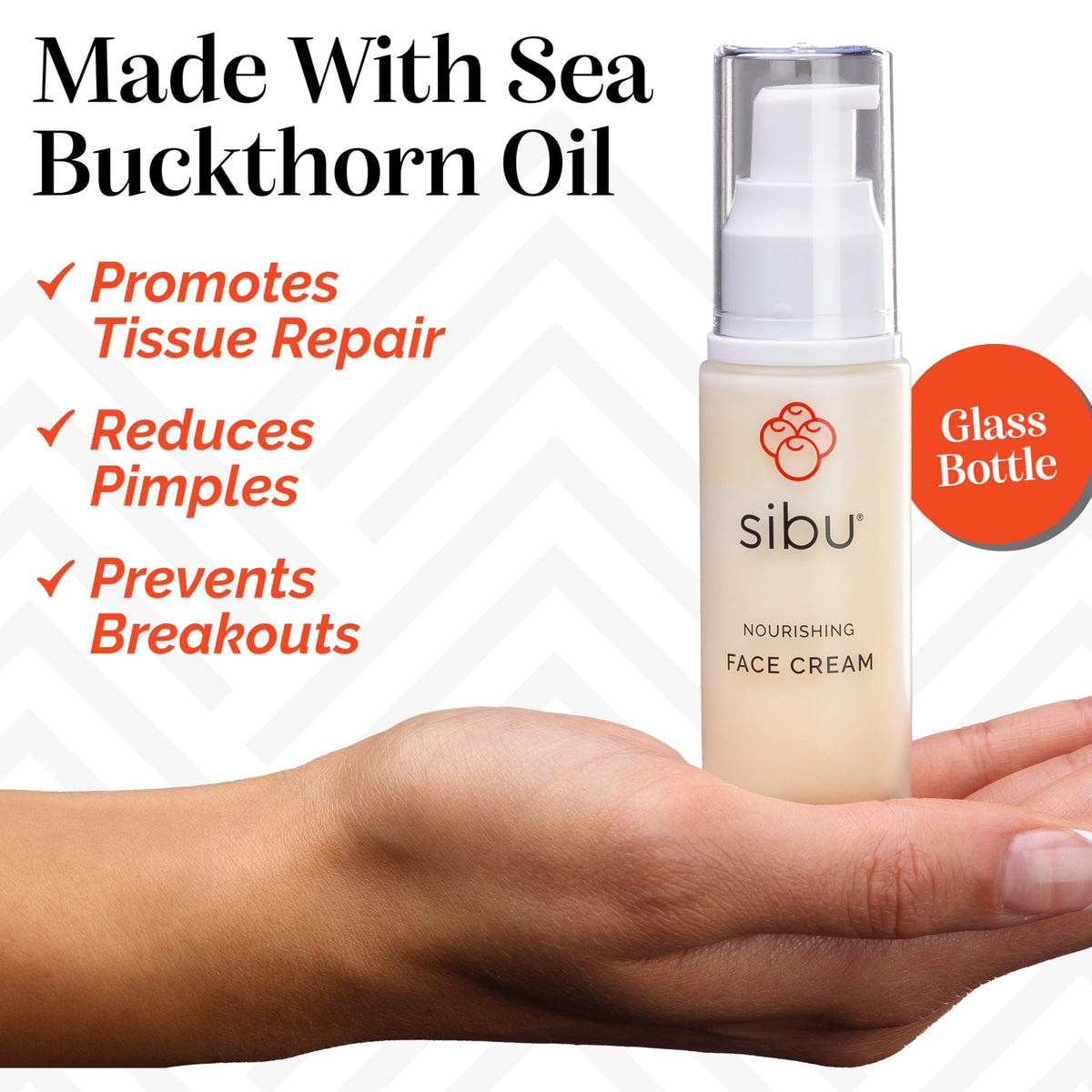 sibu open jar texture close-up highlighting creamy non-greasy finish