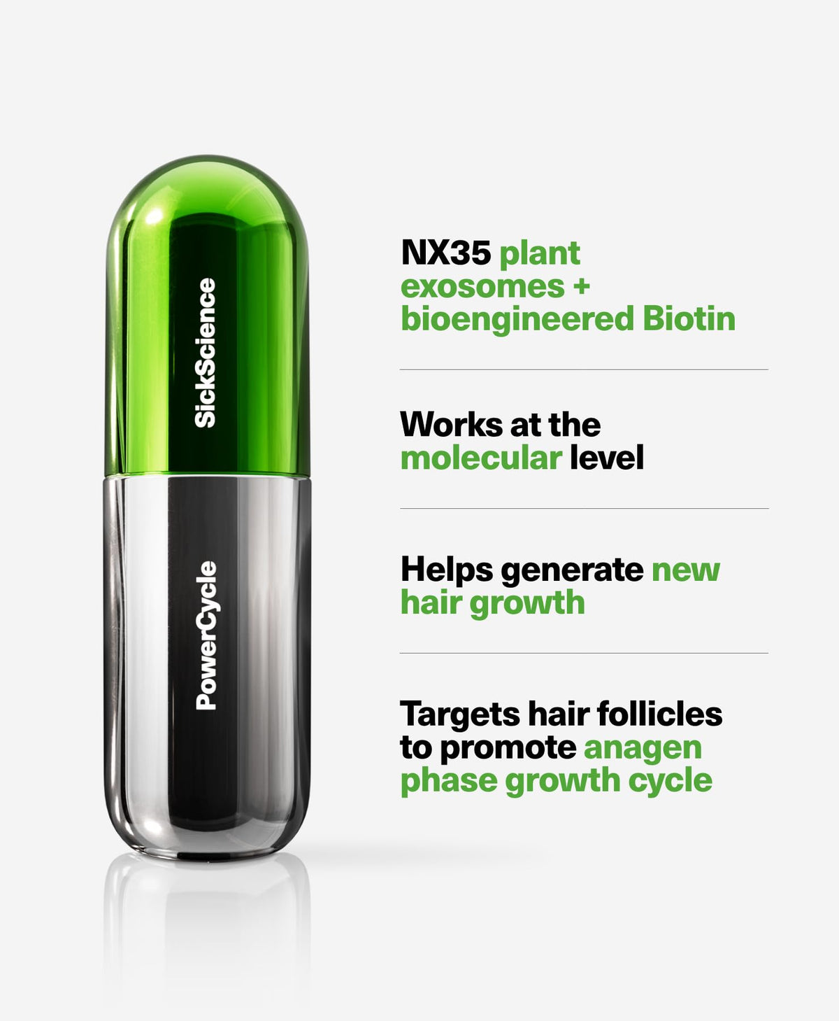 SickScience product label and ingredients list, transparent formulation benefit