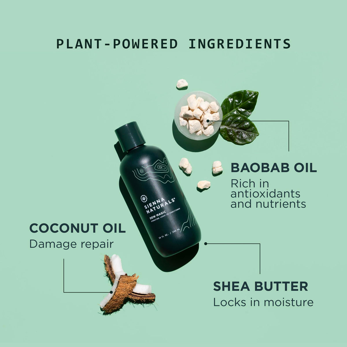 Sienna Naturals cream texture on hand showing lightweight hydration and slip