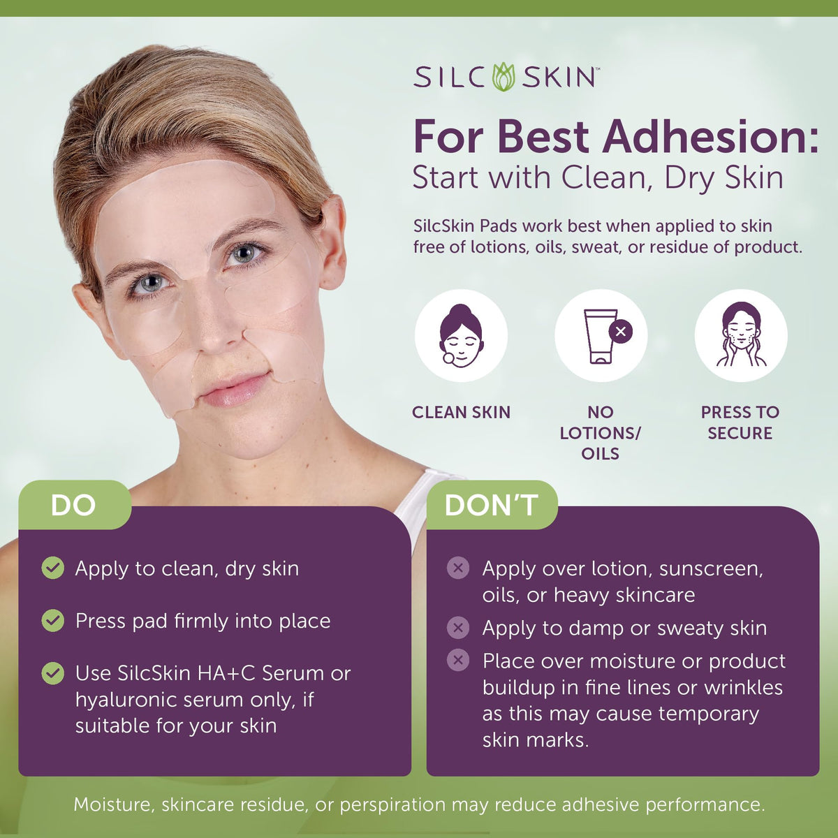 Silc Skin pad in hand showing size and reusable convenience