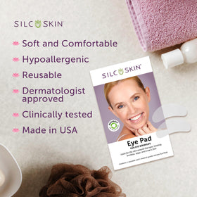 Silc Skin pads on bedside table in lifestyle scene for nightly routine