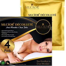 SILCÍOR front packaging showing chest pad set and quick benefits