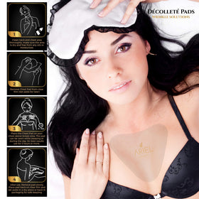 SILCÍOR pad applied on model décolleté showing discreet wear