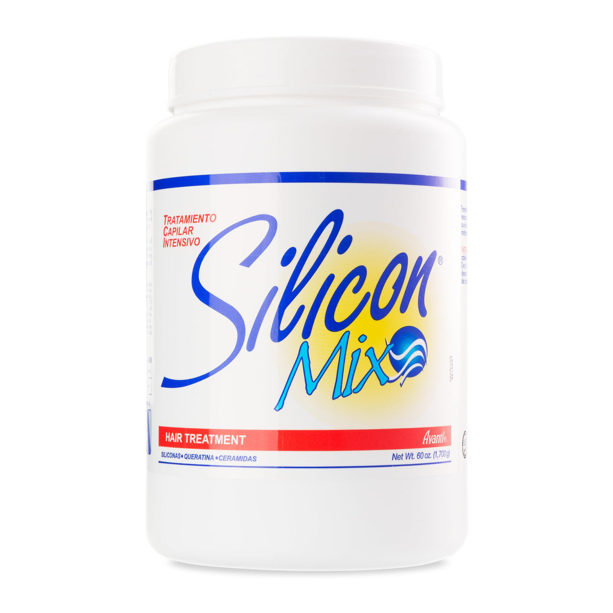 Silicon Mix jar front view showing label and large 60 oz size for long-term use