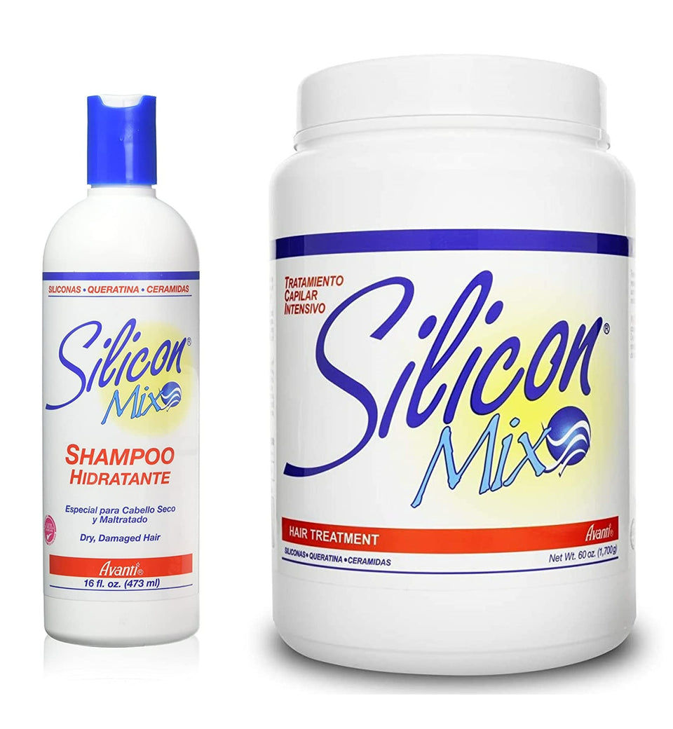 Silicon Mix shampoo front pack shows label and benefits for gentle hydration