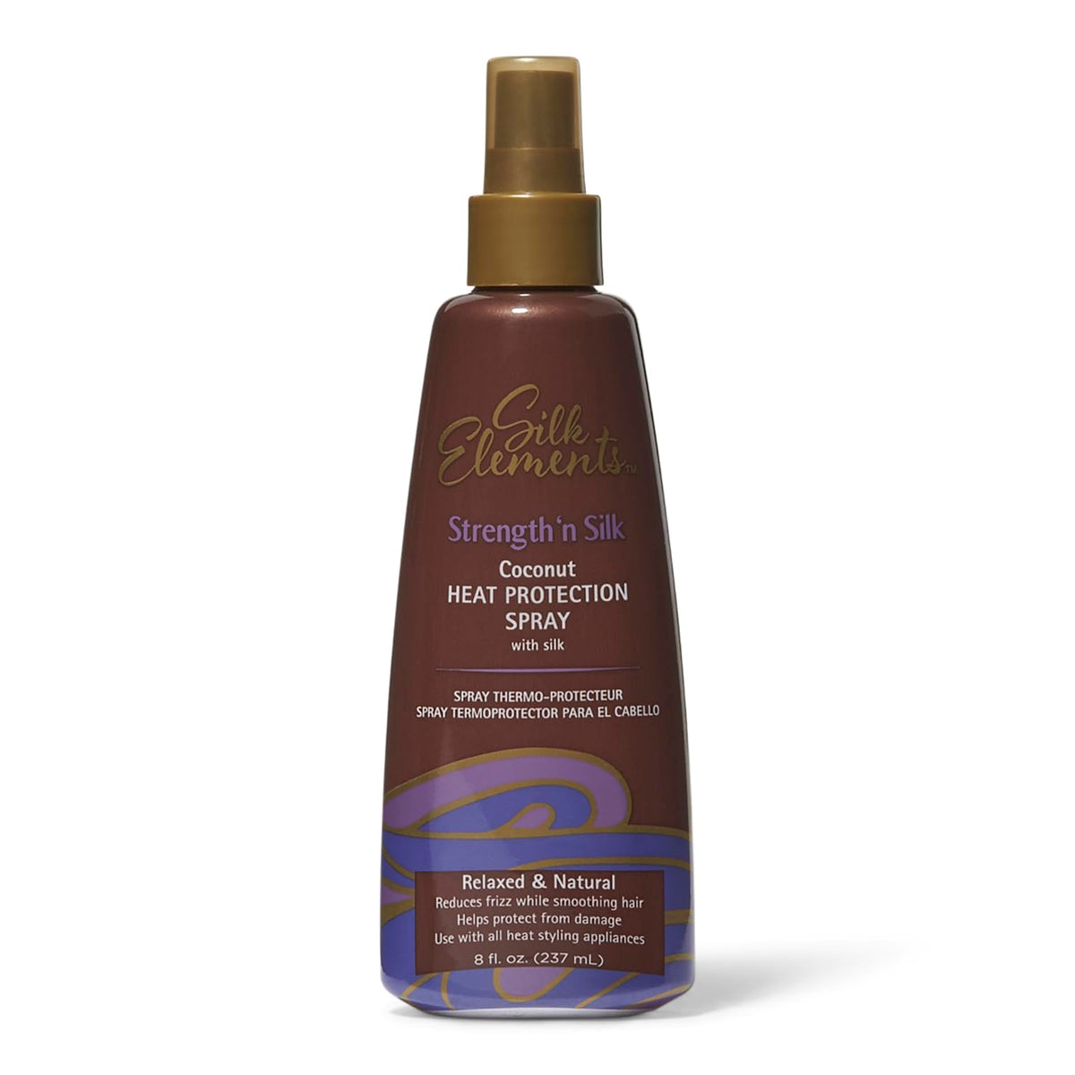 Silk Elements front packaging showing bottle and label benefits