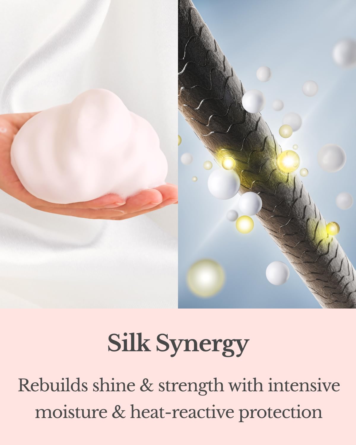 SILK THE RICH conditioner creaminess showing smooth texture
