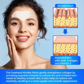 SILKDERMIS patch applied on forehead demonstrating secure placement and hydration