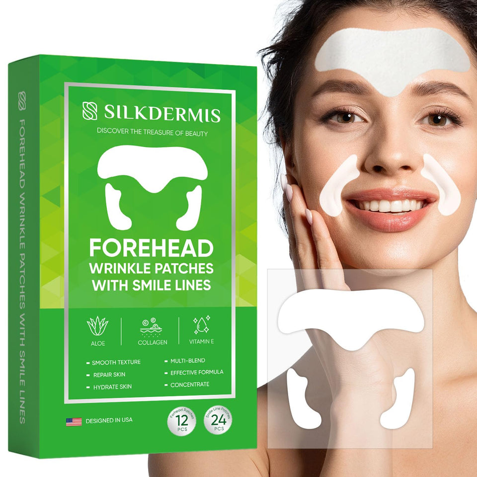 SILKDERMIS front packaging showing patch set and contents benefits visible results