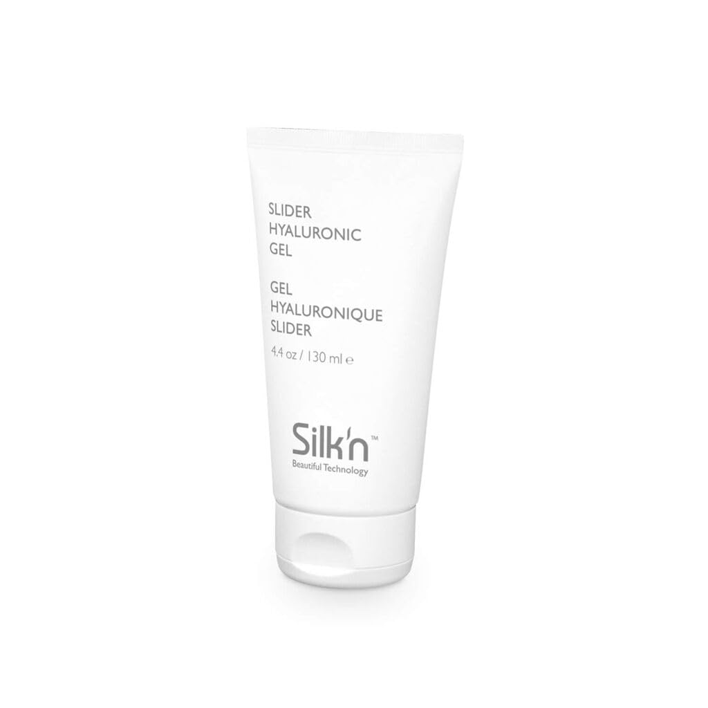Silk'n tube front view showing label and clear gel, ensures even energy transfer