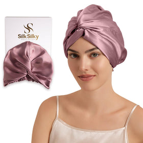 SilkSilky bonnet front view showing pale mauve smooth finish and elegant protection