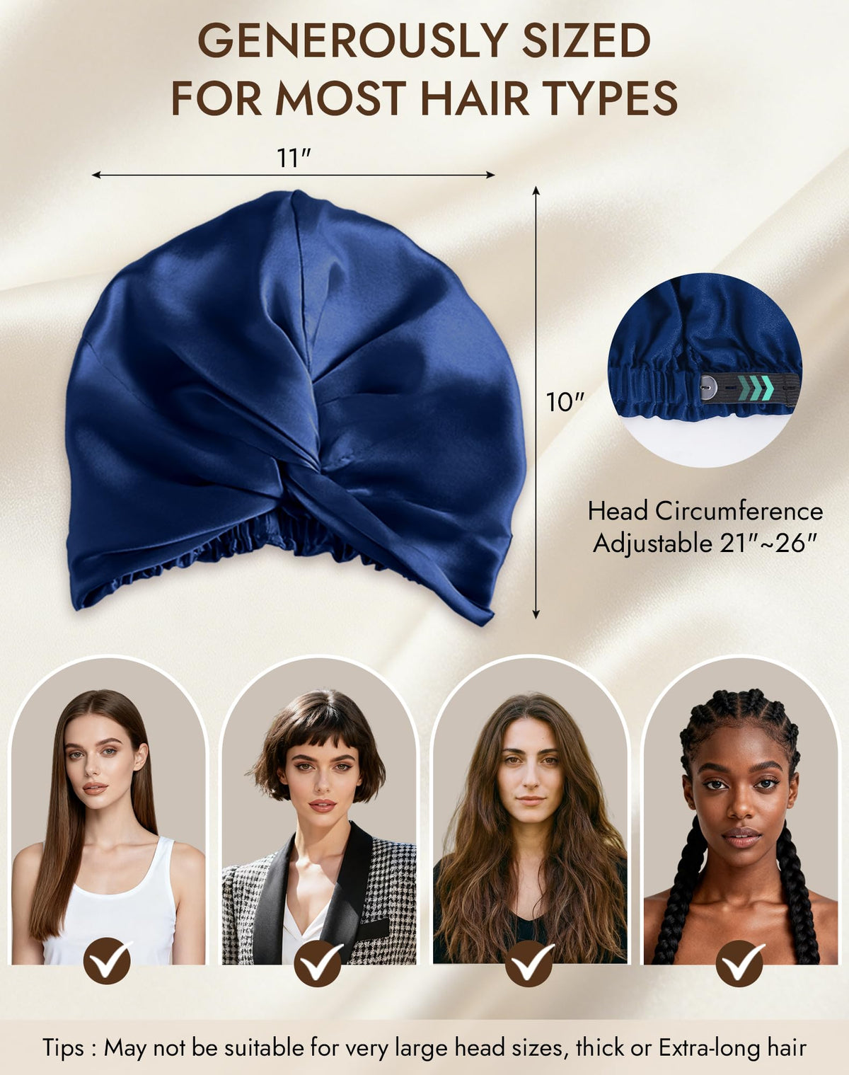 SilkSilky interior lining view showing double-layer construction for gentle hair protection