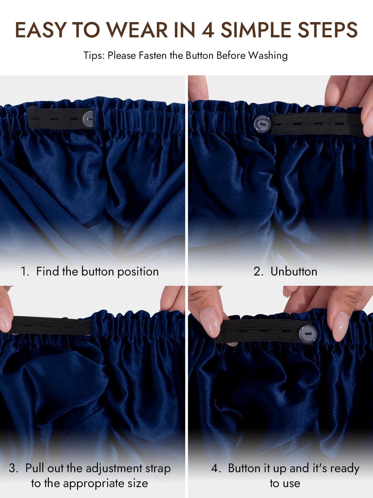 SilkSilky bonnet beside a ruler showing scale for accurate sizing and fit confidence