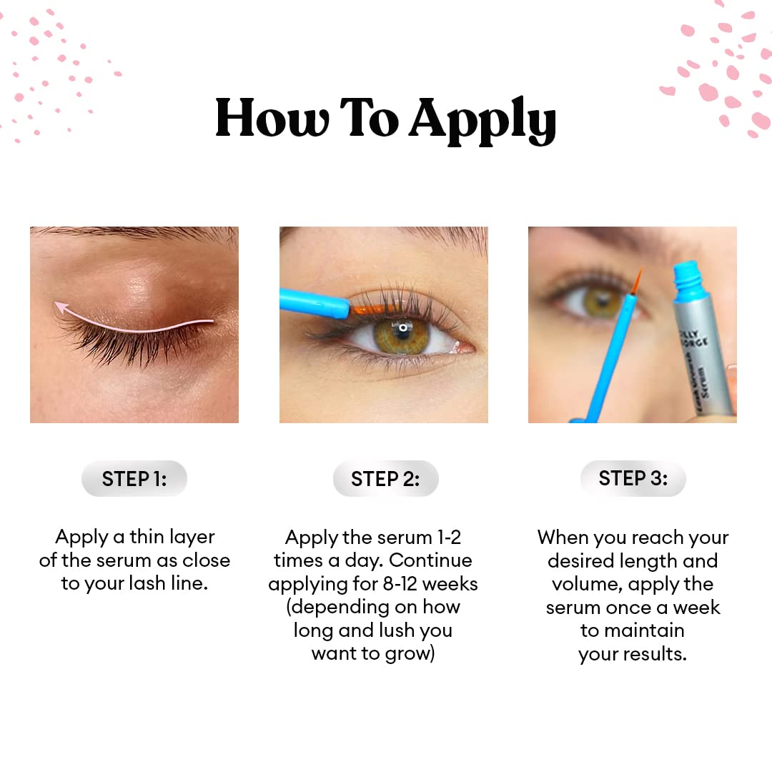 Silly George being applied to upper lash line for fuller lash benefit