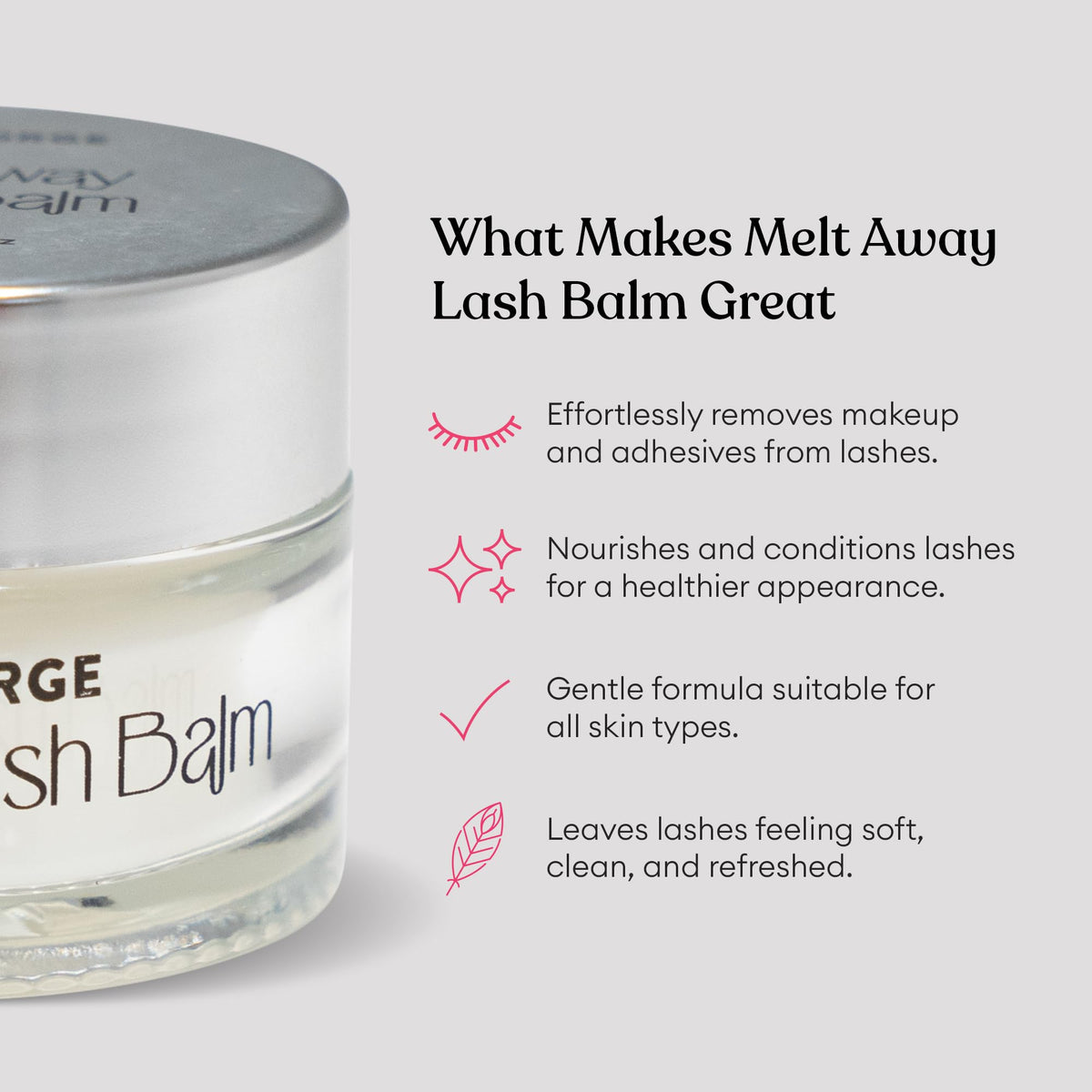 Silly George balm texture close-up, creamy melt that dissolves makeup