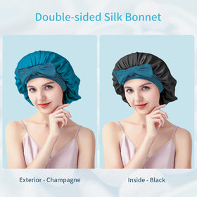 Silmana bonnet size comparison with hand showing fit and full-volume accommodation benefit