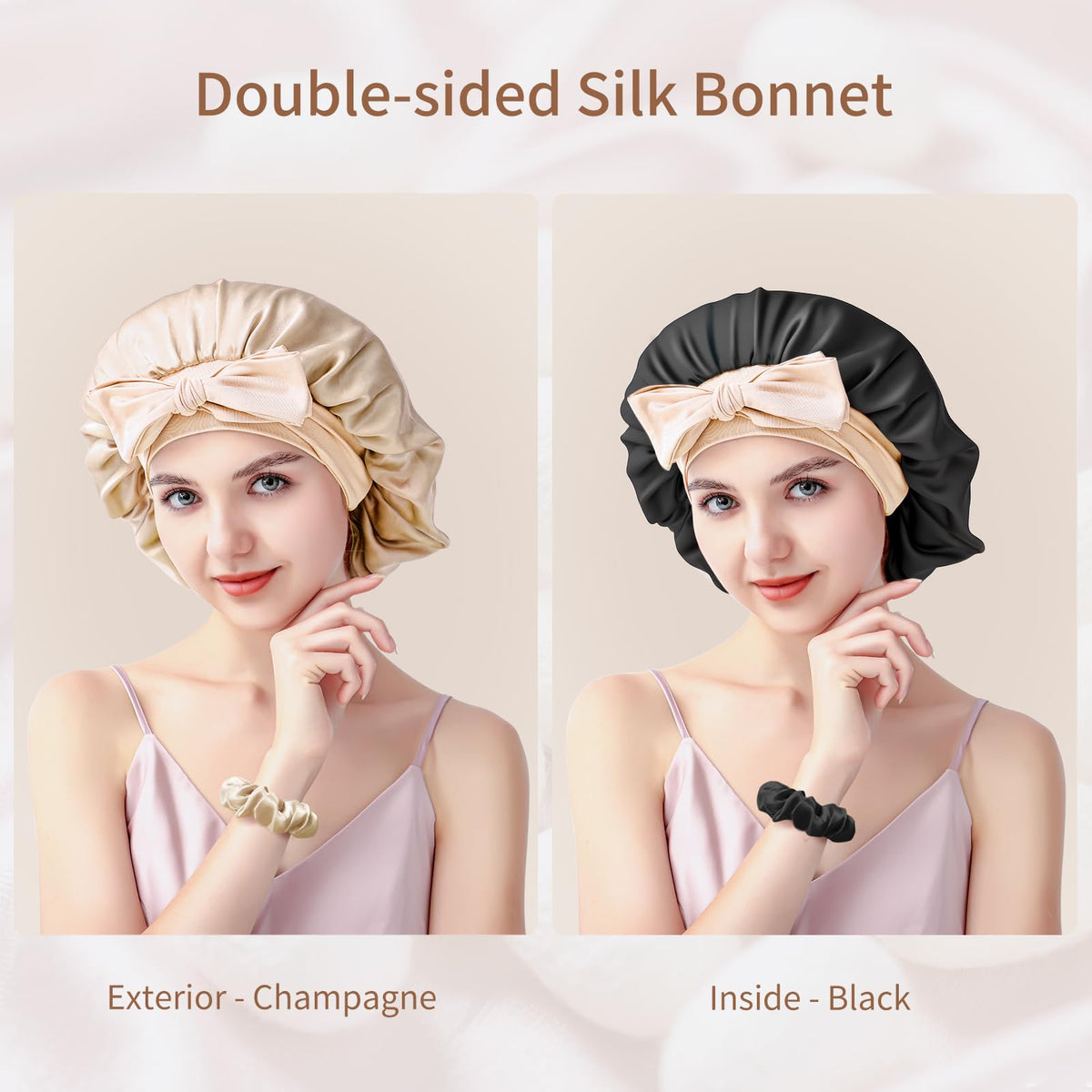 Silmana bonnet worn overnight demonstrating hairstyle protection and less frizz