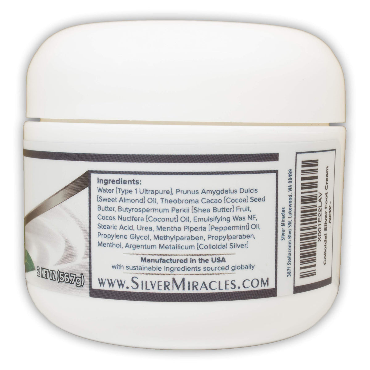 Silver Miracles cream texture close-up showing quick absorption benefit