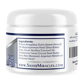 Silver Miracles natural butters and oils displayed highlighting nourishing ingredients
