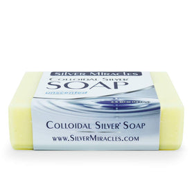 Silver Miracles soap in use in shower demonstrating smooth application and easy rinsing