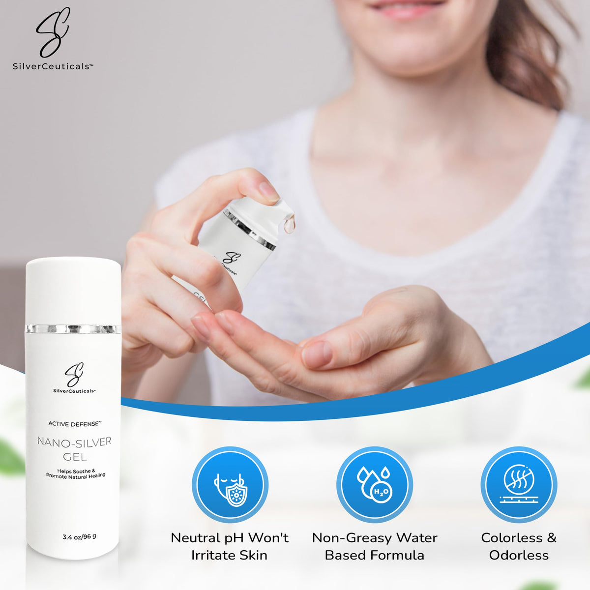 SilverCeuticals before and after skin texture demonstrating smoother, refined appearance