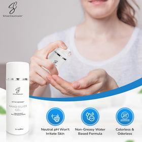 SilverCeuticals before and after skin texture demonstrating smoother, refined appearance