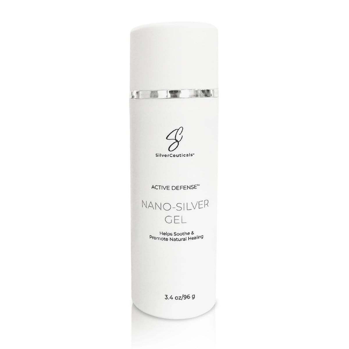 SilverCeuticals front pump bottle shows clean design and easy dispensing benefit
