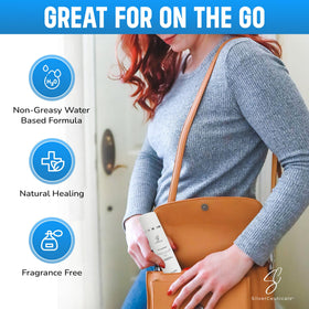 SilverCeuticals size comparison beside common items for travel-ready convenience