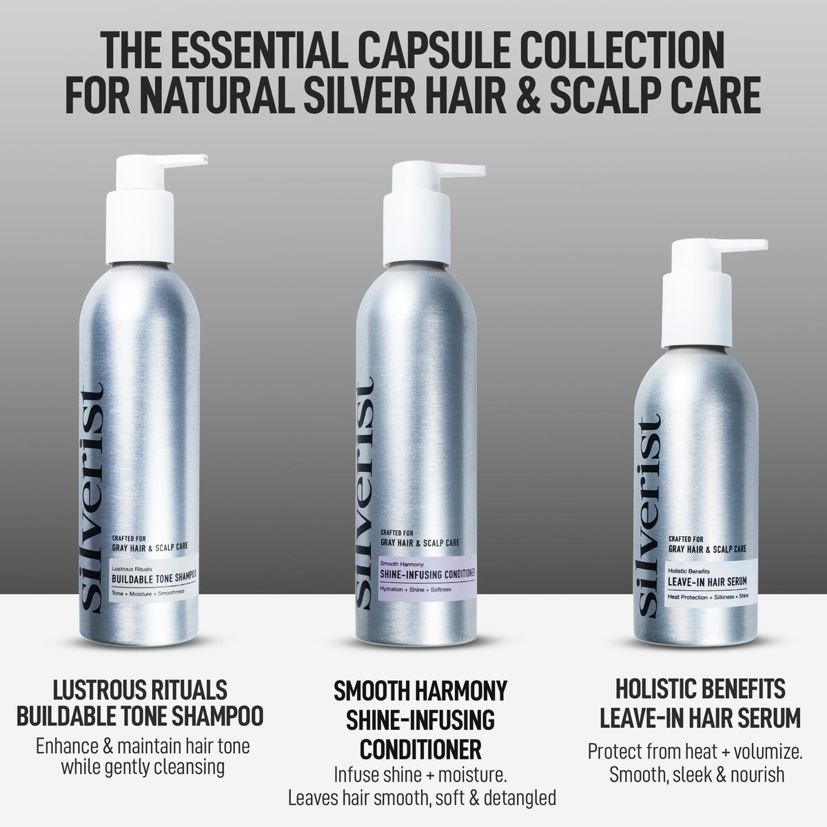 Silverist lifestyle bathroom shelf presenting clean, recyclable packaging appeal