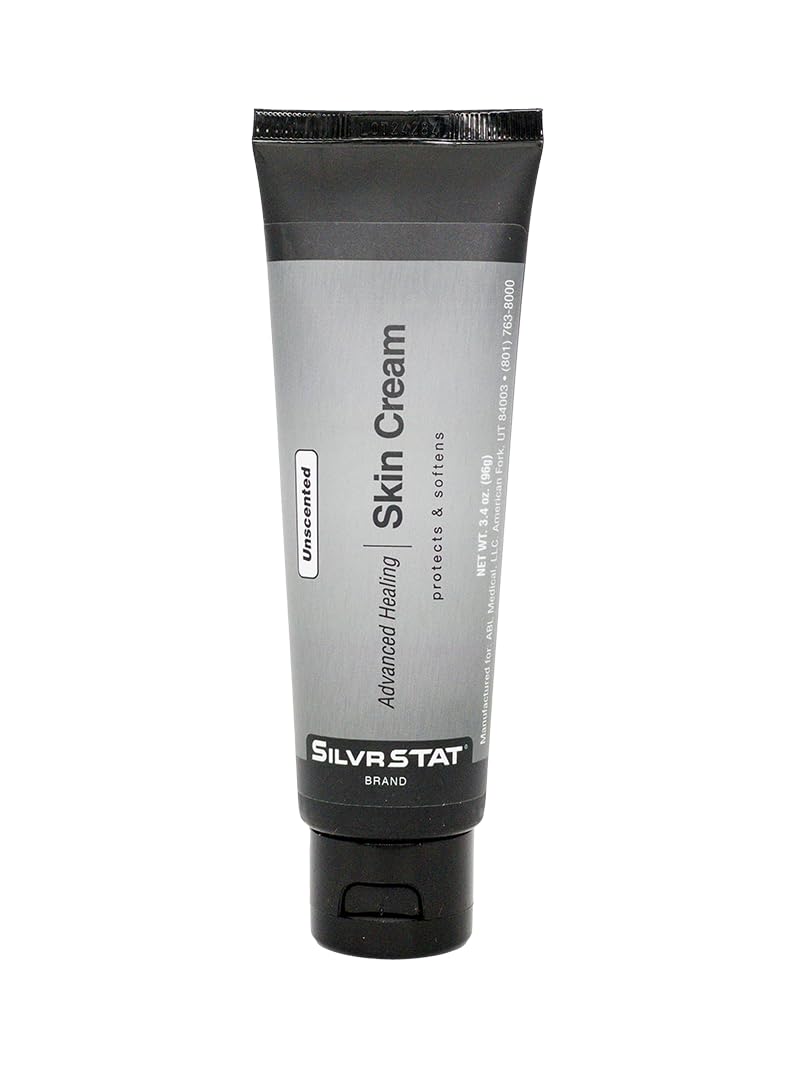 SilvrSTAT clinical-style display of tube and jars emphasizing gentle formulation