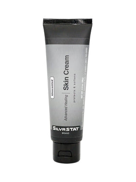 SilvrSTAT clinical-style display of tube and jars emphasizing gentle formulation
