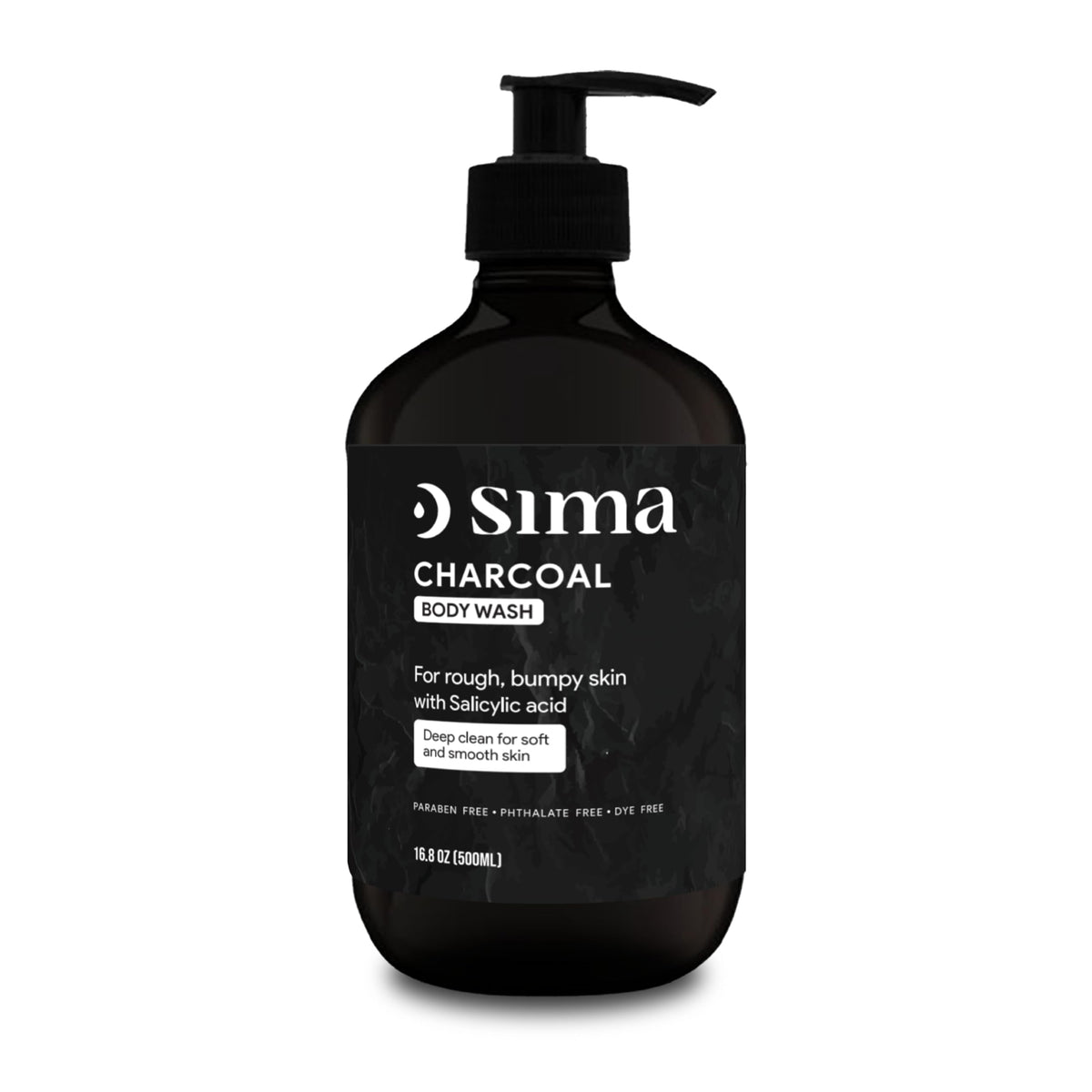 Sima bottle front packaging showing clear product benefits and size