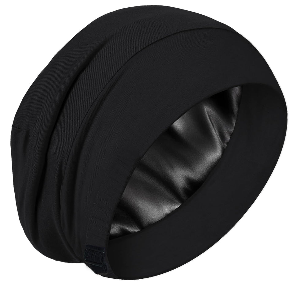Simapu front view of sleep cap showing sleek silhouette and secure fit