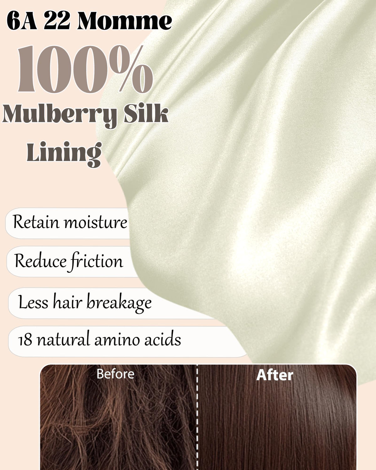 Simapu close-up of mulberry silk lining highlighting smooth texture