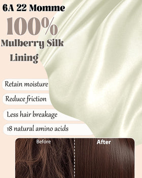 Simapu close-up of mulberry silk lining highlighting smooth texture