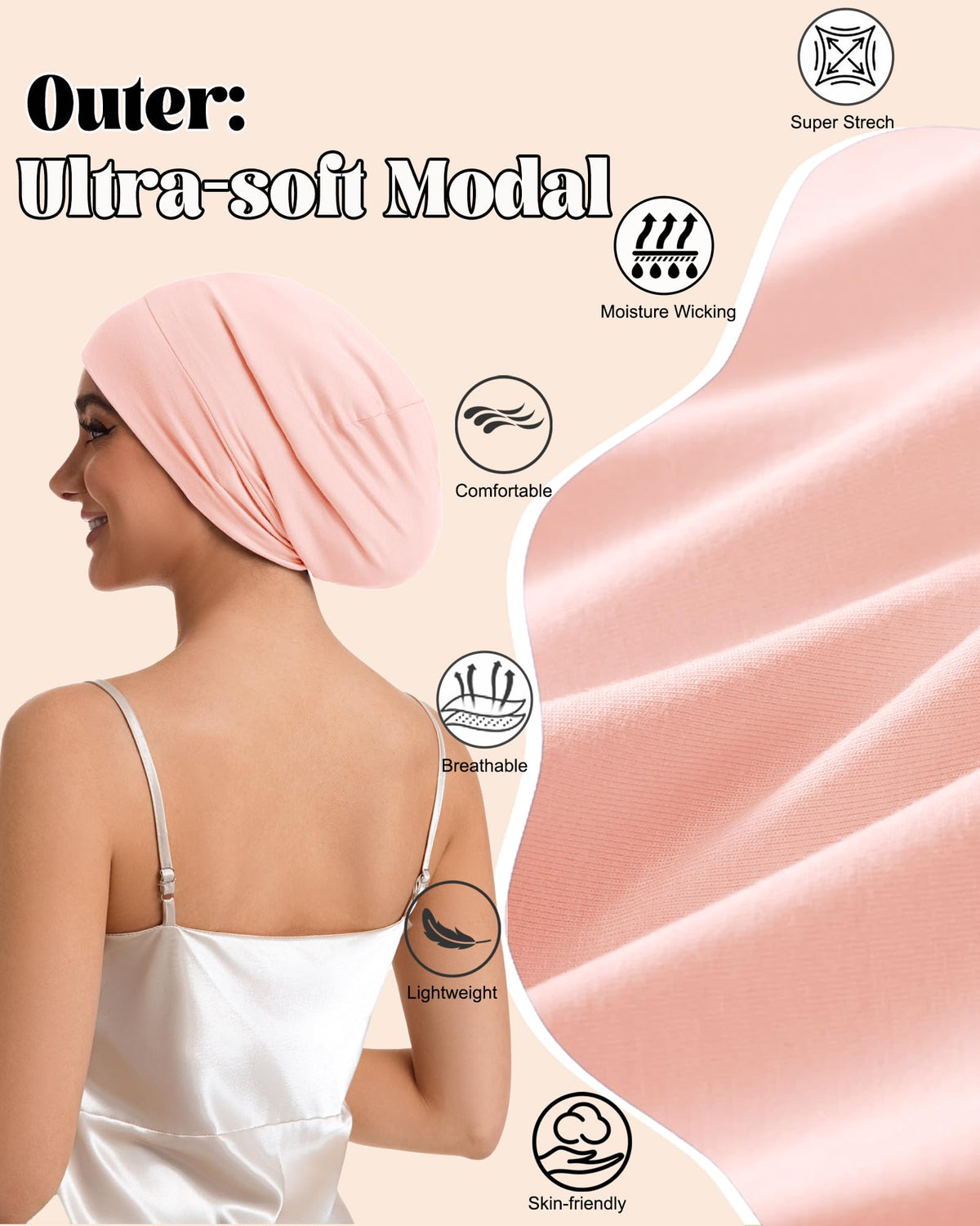 Simapu modal outer fabric detail highlighting soft stretch and breathable comfort