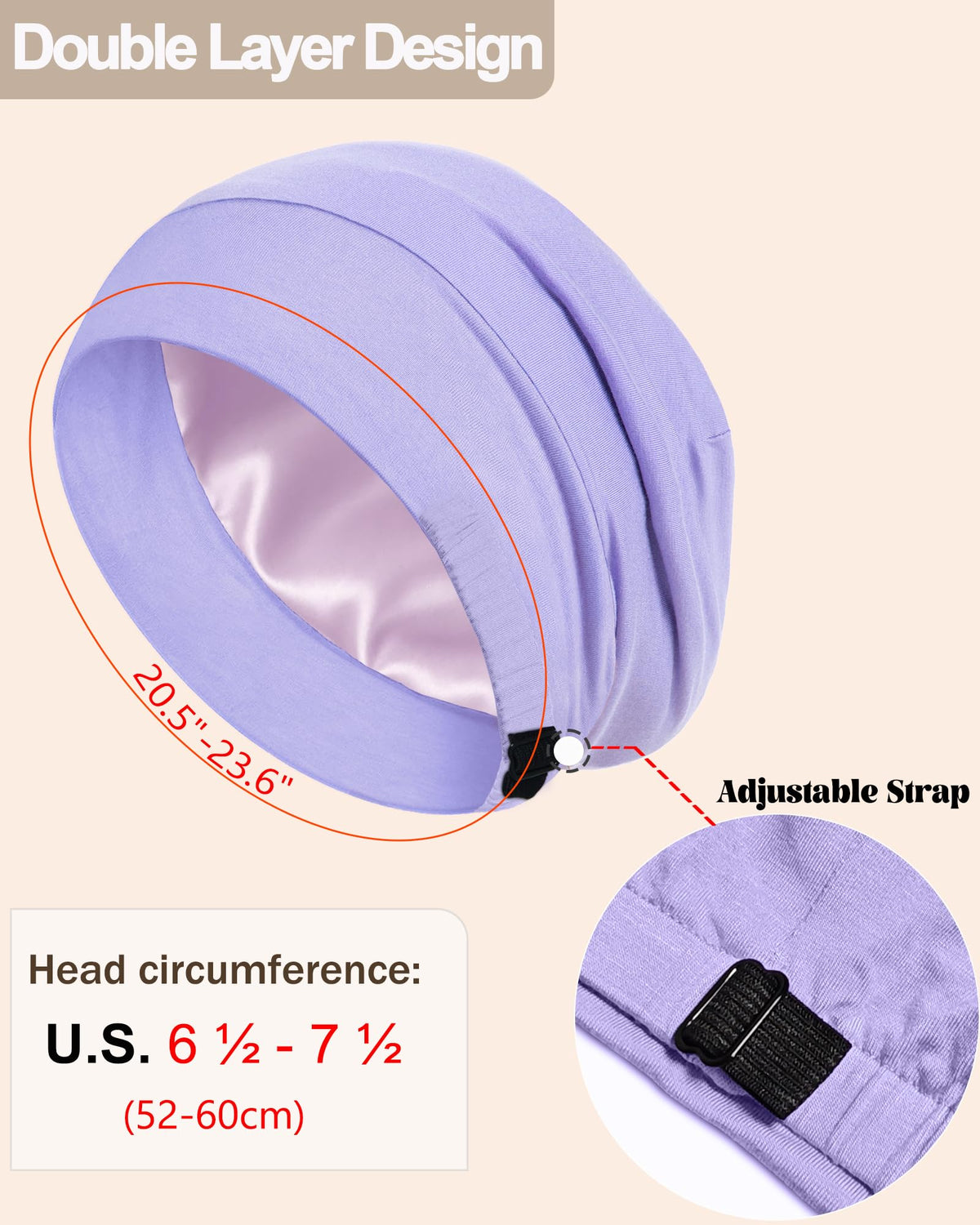 Simapu on model with curly hair illustrating bonnet preserving curls and reducing frizz