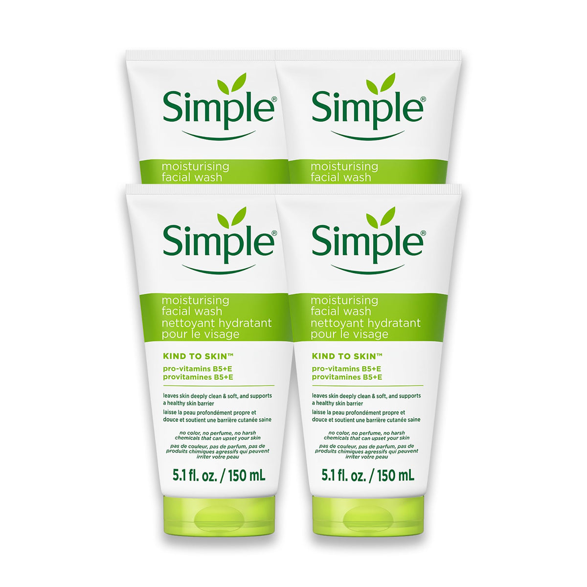 Simple front packaging showing bottle and clear labeling, conveys gentle cleansing benefit