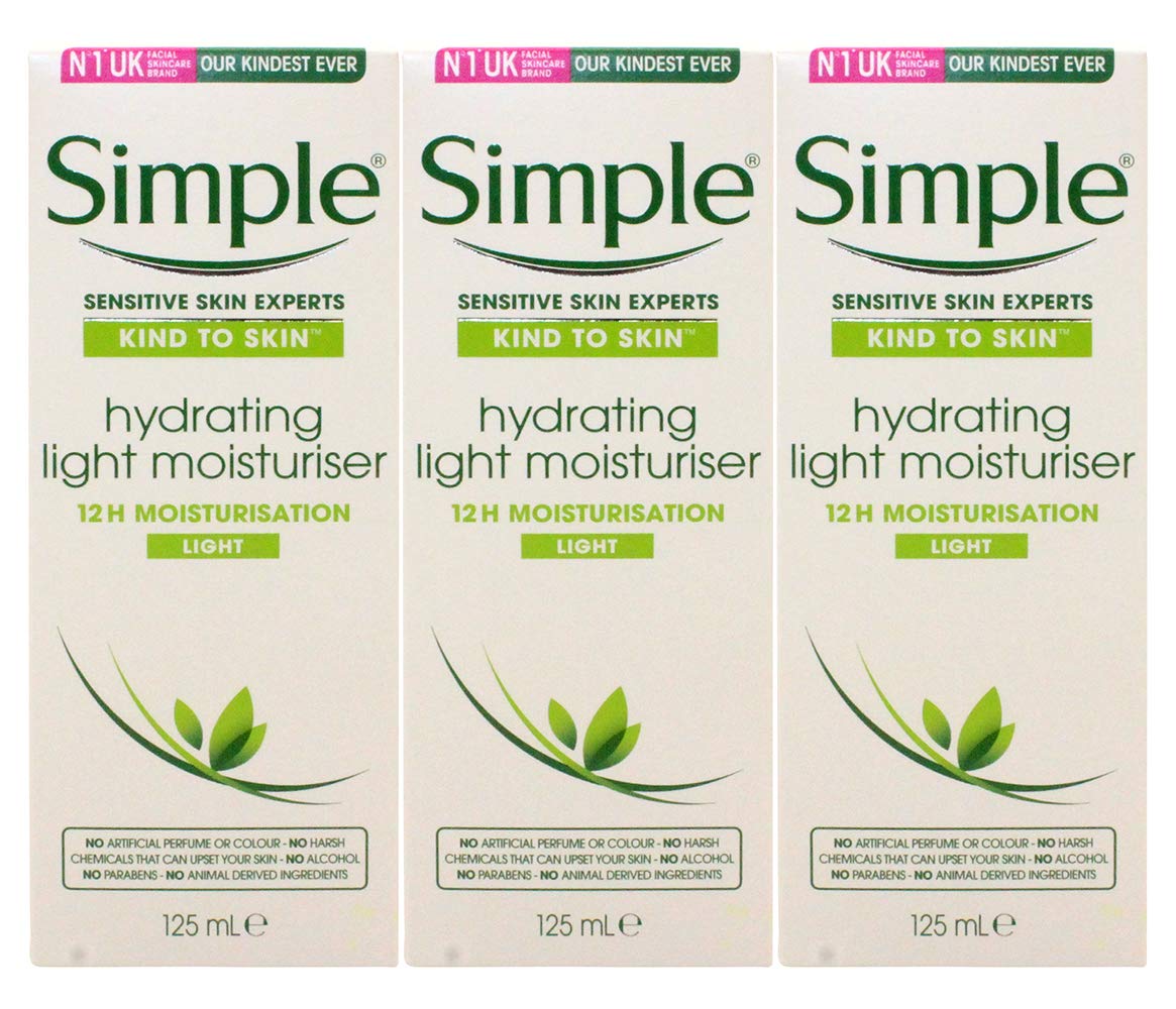 Simple hydrating moisturizer front jar showing label and silky cream benefits