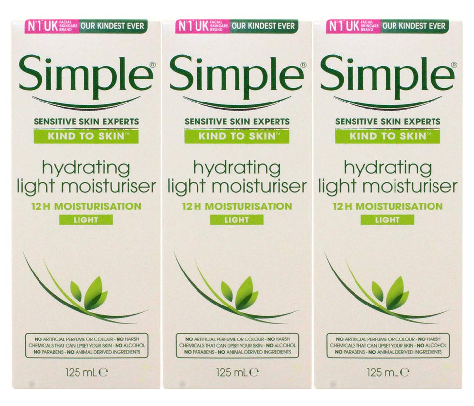 Simple hydrating moisturizer front jar showing label and silky cream benefits