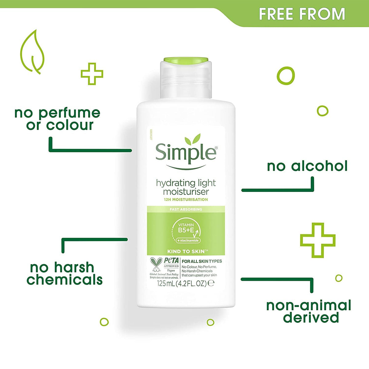Simple open-cap dispensing a small amount highlighting easy, hygienic application