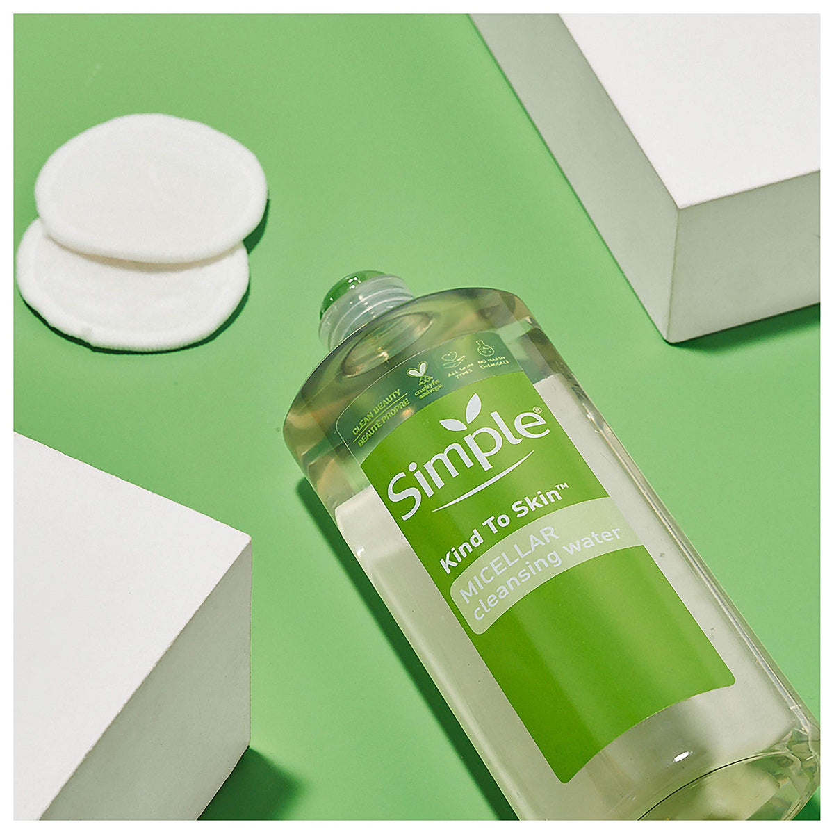 Simple micellar close-up of water texture highlighting gentle hydration