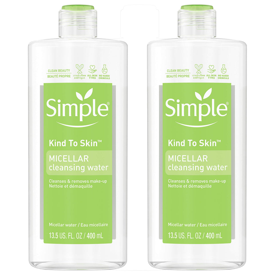 Simple micellar front packaging showing clean bottle and label benefits