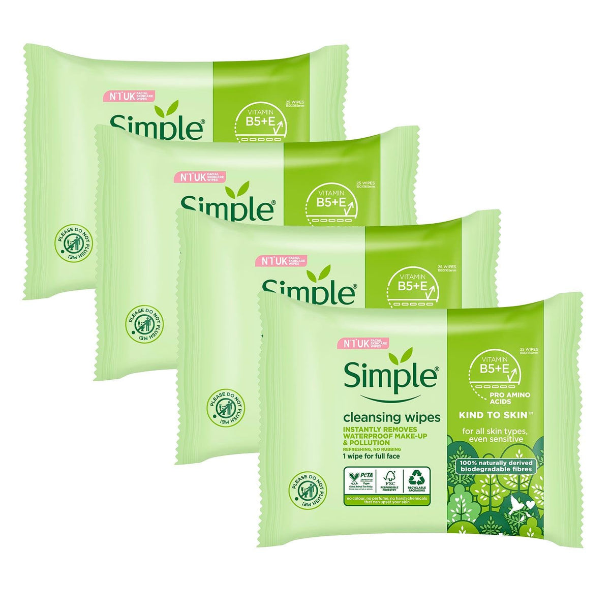 Simple pack front showing 25-count with convenient resealable lid and fresh benefit