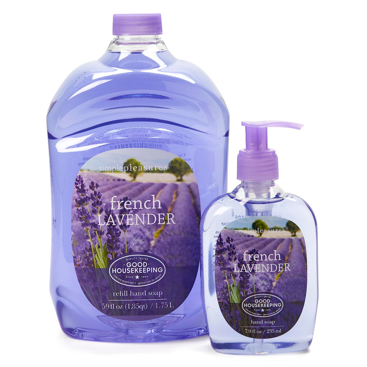 SIMPLE PLEASURES front packaging showing lavender and benefits