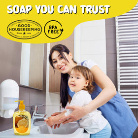 SIMPLE PLEASURES creamy lather texture demonstrating effective rinsing and feel