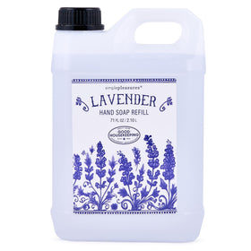 SIMPLE PLEASURES lavender refill jug front packaging shows label and size for easy identification and convenience