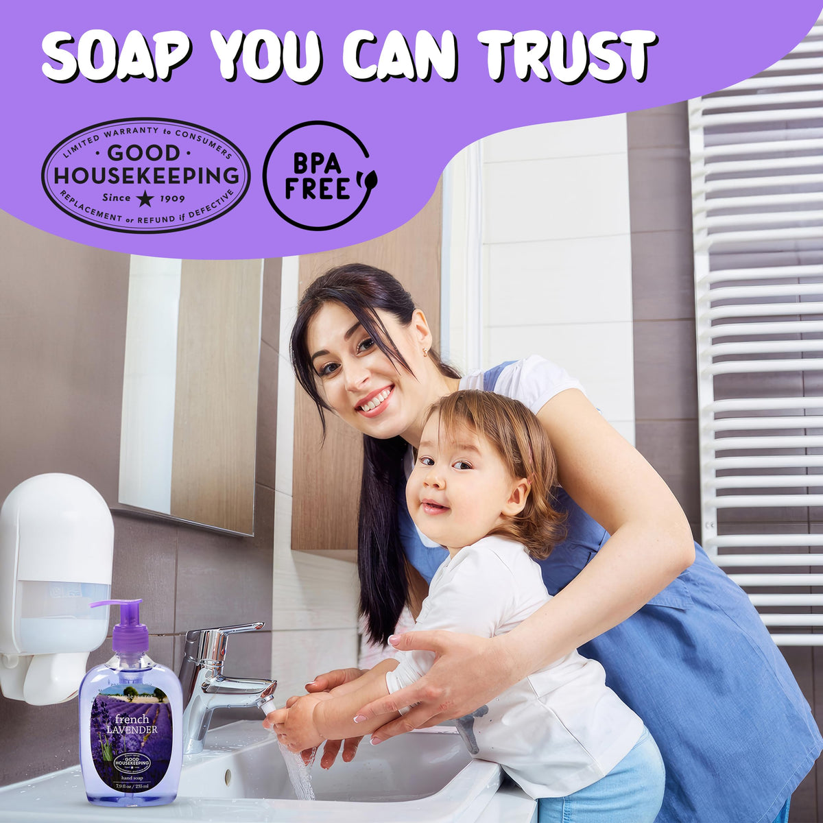 SIMPLE PLEASURES soap in hand showing gentle cleansing action