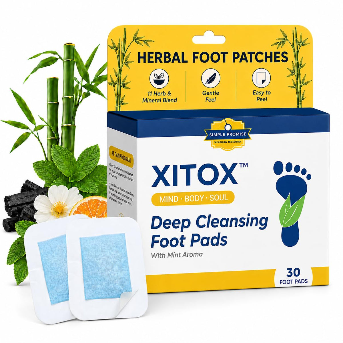 Simple Promise Xitox box front showing 30-count and benefits